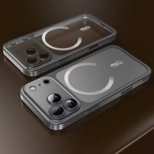 17 pro max magnetisch telefoonhoesje zilver 