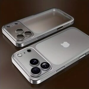 17 pro max magnetisch telefoonhoesje zilver zonder macsafe 